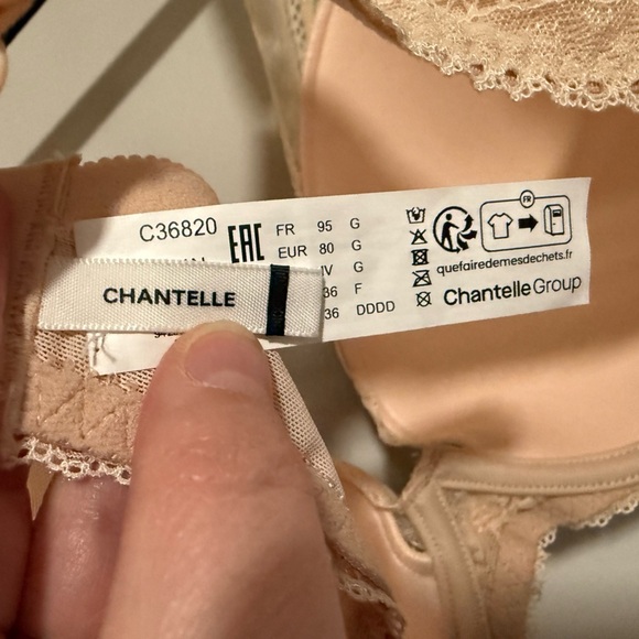 Chantelle Festivite Plunge Underwire Lace Bra Size 36DDD NWT C36820 - Picture 11 of 12